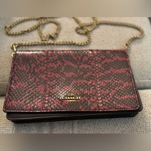 Coach leather crossbody & clutch duo